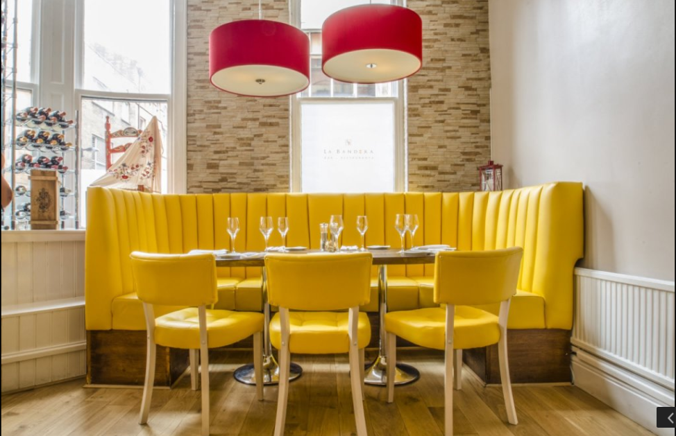 banquette seating in a restaurant