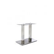 Profile Stainless Twin Pedestal Coffee Table Base