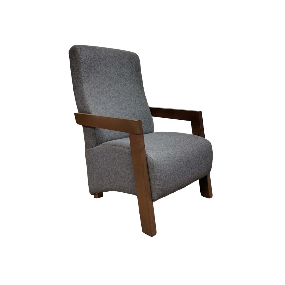 Armchairs With Wooden Arms Uk / Retro Solid Wooden Frame Upholstered