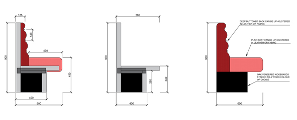 Cad Block Booth Seating ARCAT