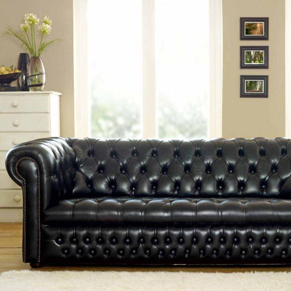 Clarendon 4 Seater Buttoned Seat Sofa