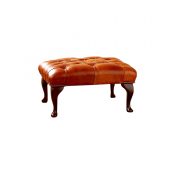 Queen Anne deep buttoned stool