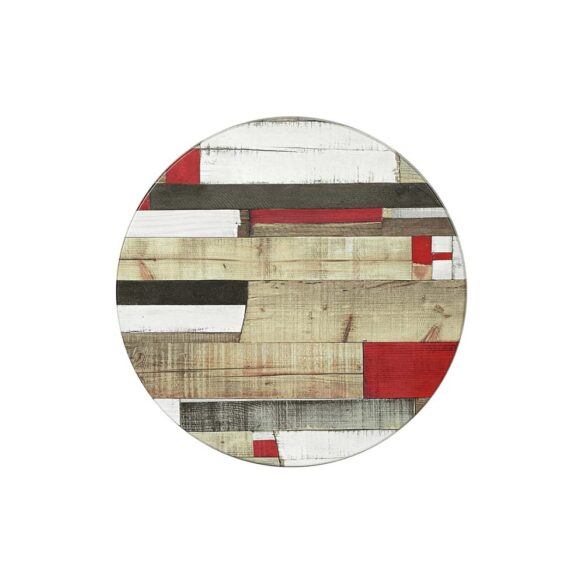 recycled red round outdoor table top